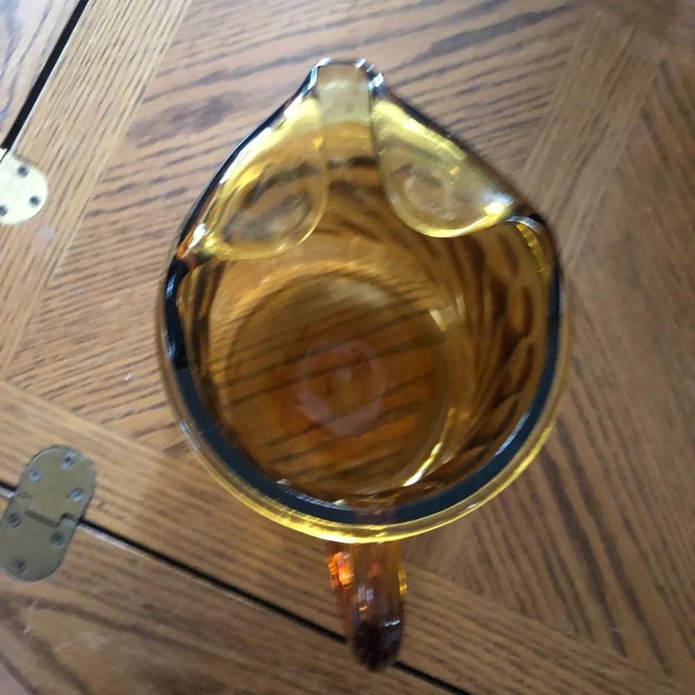 Amber Glass Pitcher